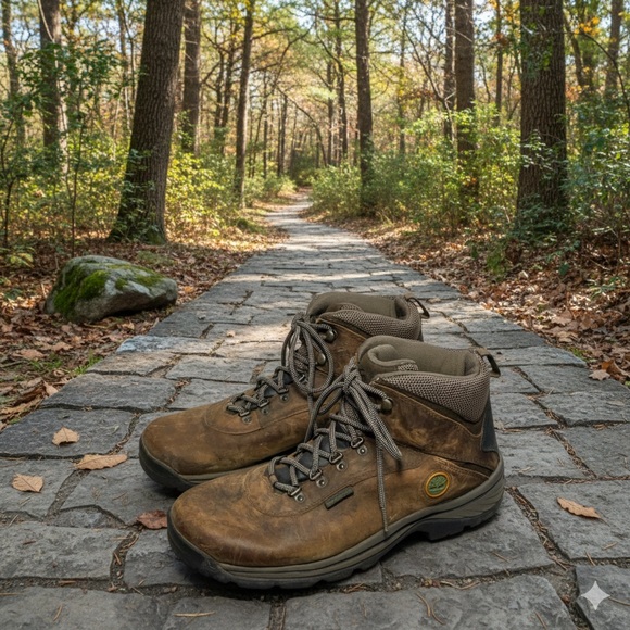 Timberland Other - Timberland White Ledge Hiking Boots WP Mid-Cut Brown Black Waterproof Ankle 12 W